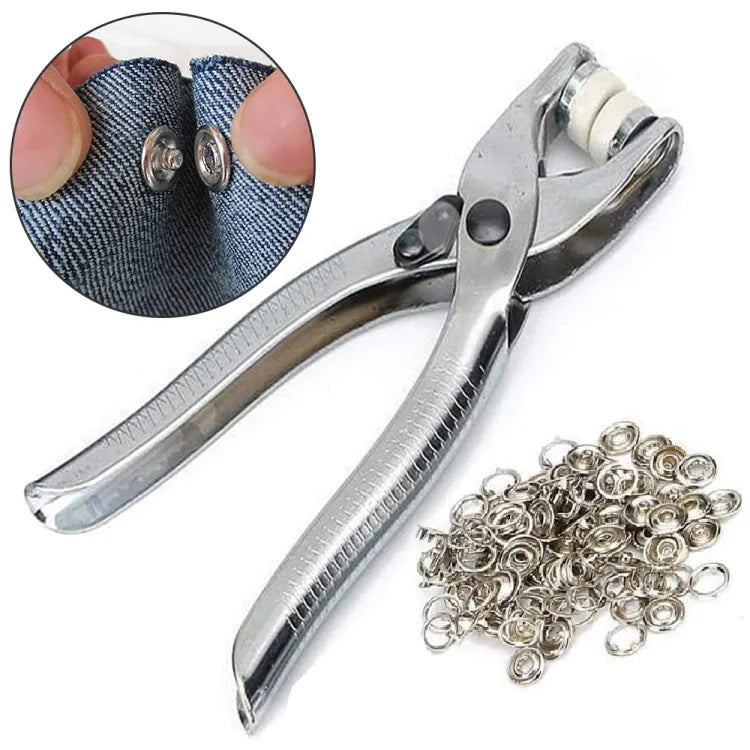 Press Studs Pliers 9.5mm 11mm Metal Sewing Prong Rings Buttons Clip Pliers DIY Clothes Tool for Sewing Leather Rivets Bags Clothes